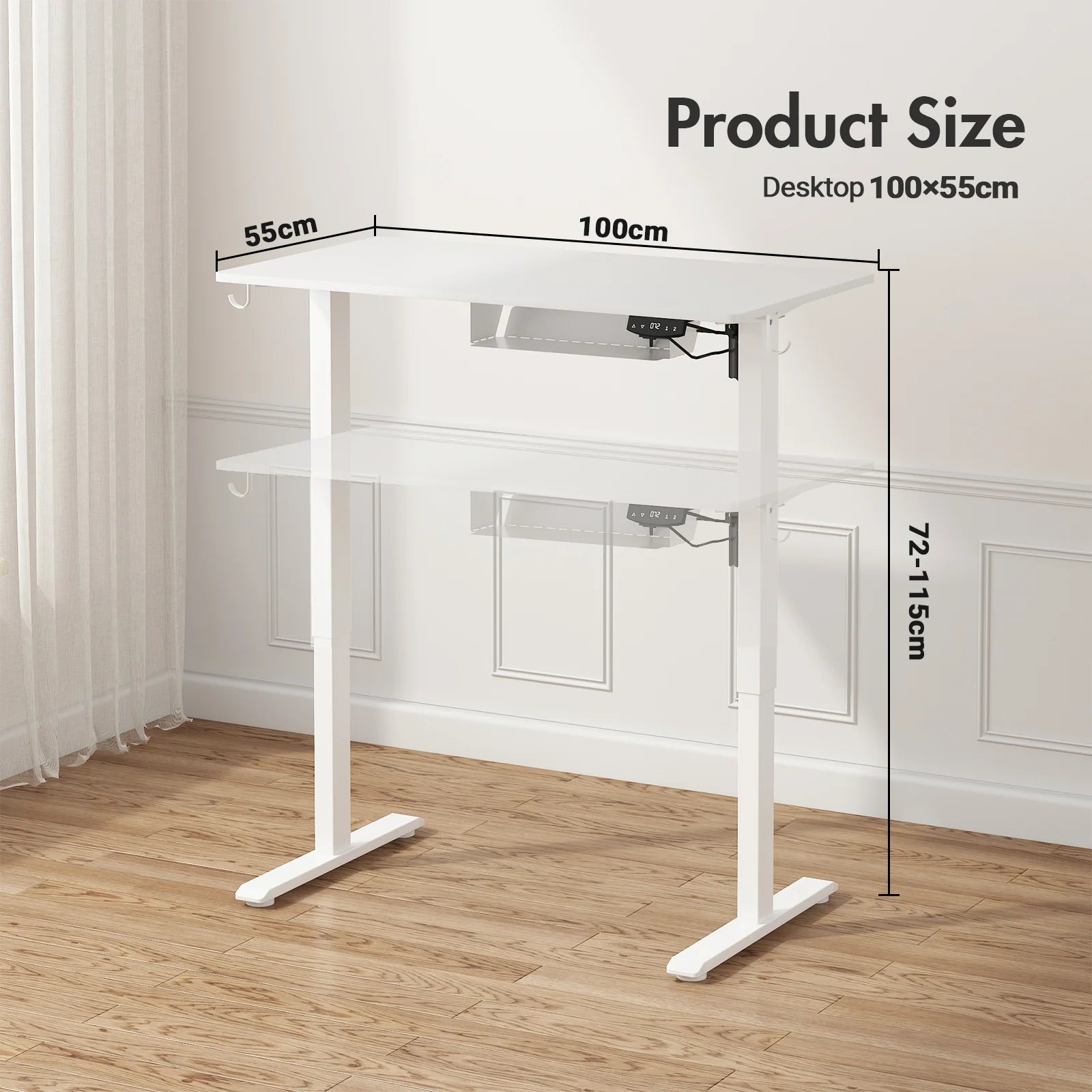 Electric Standing Desk Height Adjustable 100cm