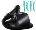 Reverse-Air Hair Dryer with Hair Clips �C Black
