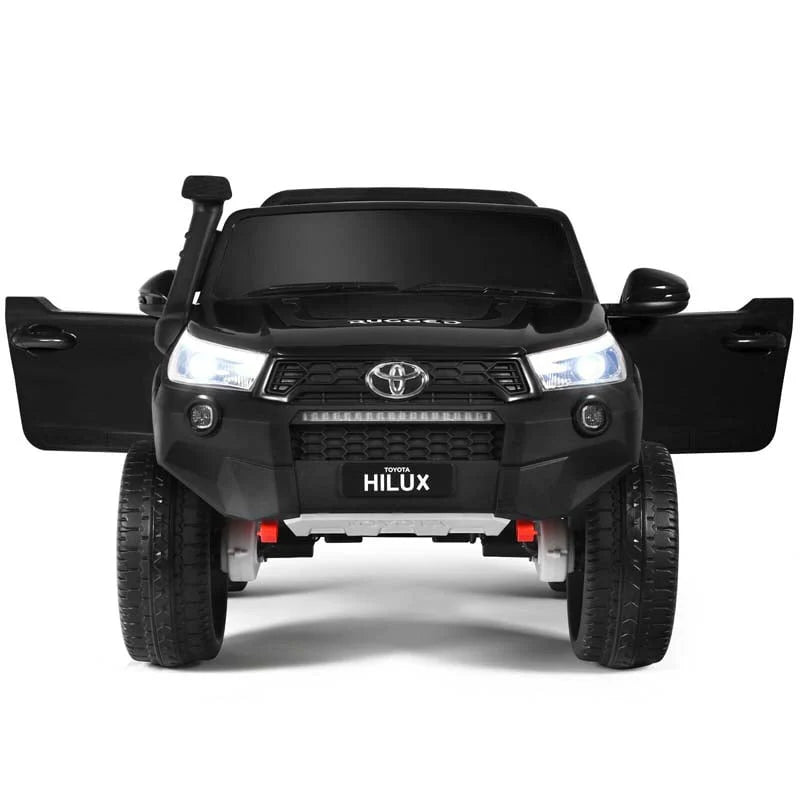 Licensed Toyota Hilux 2-Seater Kids Ride on Car 4WD 2x12V Battery Powered Riding Toy Truck with Remote