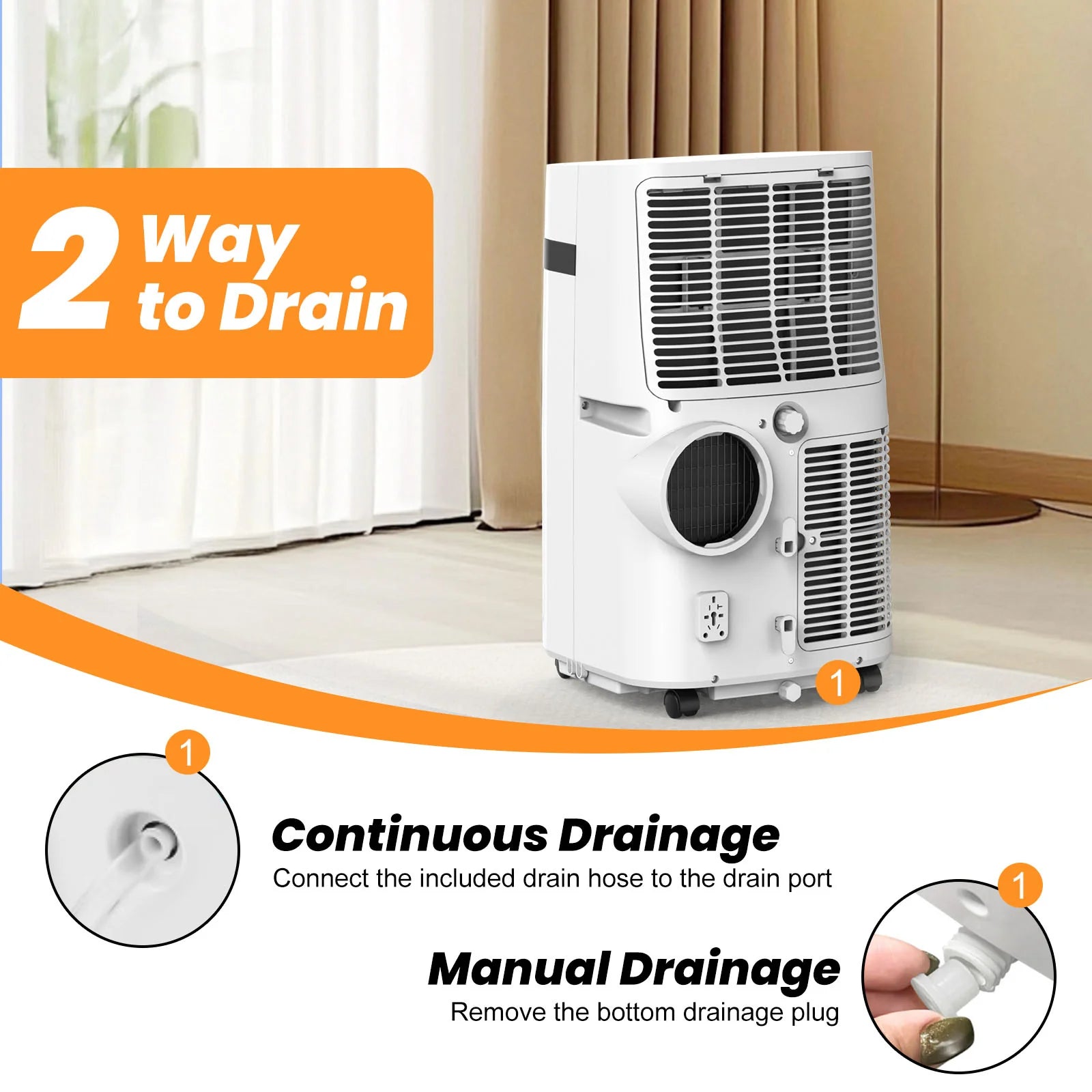 14000BTU - 4-in-1 Portable Air Conditioner