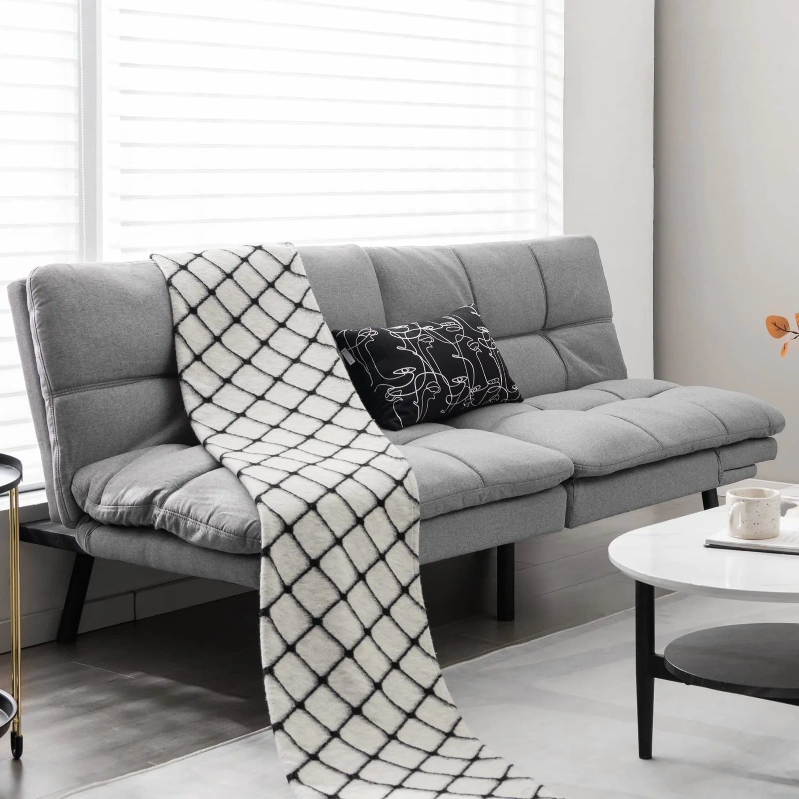 Giantex Convertible Sofa Bed, Memory Foam Futon Couch Bed