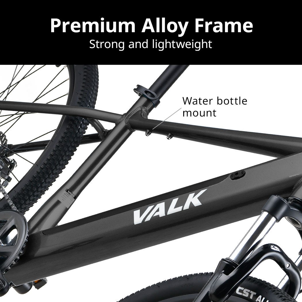 VALK Vortex 3 Electric Bike, Medium Frame Mountain ebike, Gunmetal Grey