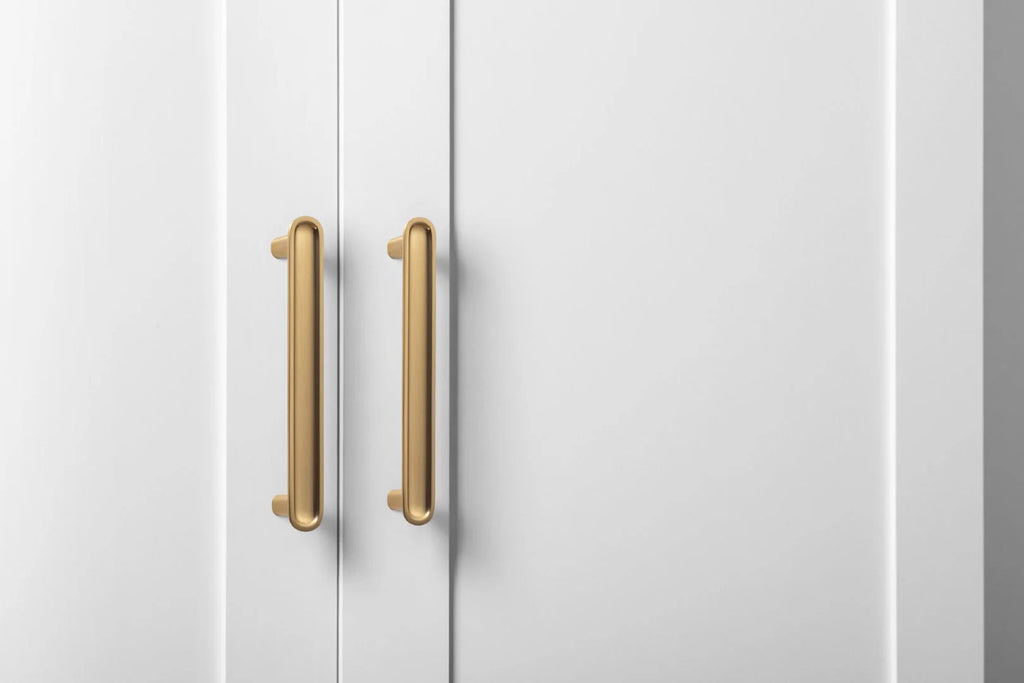 STOCKHOLM UNIVERSAL STORAGE CUPBOARD - HAMPTONS - DECO GOLD HANDLE