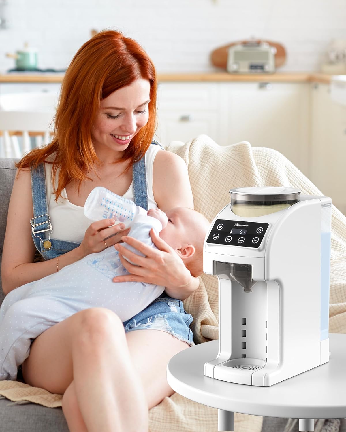 Fast and Customizable Formula Dispenser Machine with Accurate Temperature Control for Baby, Automatic Powder Blending for All Brands of Bottle and Formula, Black/White