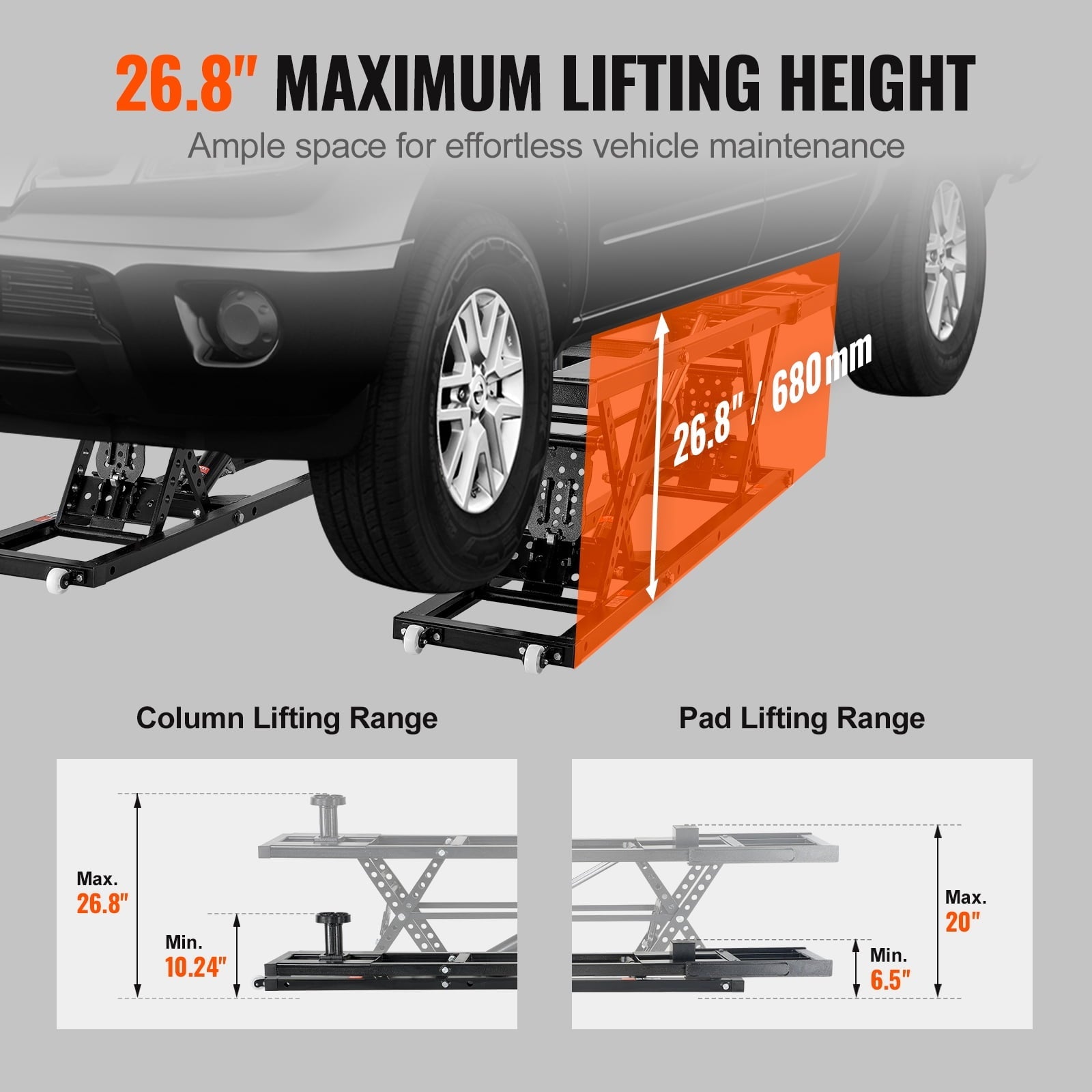 SKYSHALO Portable Car Lift 7000 LBS Automatic Car Lift System Jack for Home Garage