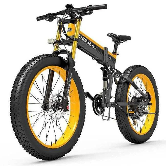 Lankeleisi XT750 Plus 1000W 26" Fatbike Dual Crown Fork Foldable E-Mountain Bike 17.5Ah