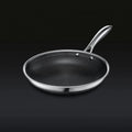 HexClad 6-piece hybrid stainless steel cookware set (8 inch, 10 inch, 12 inch) with glass lids, one size, black