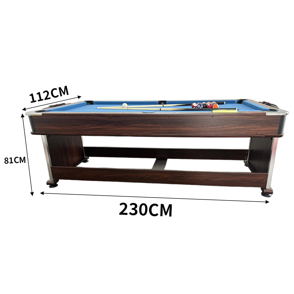 4 In 1 Multi-functional Game Table with Full Accessories for Home, MDF, 7Ft