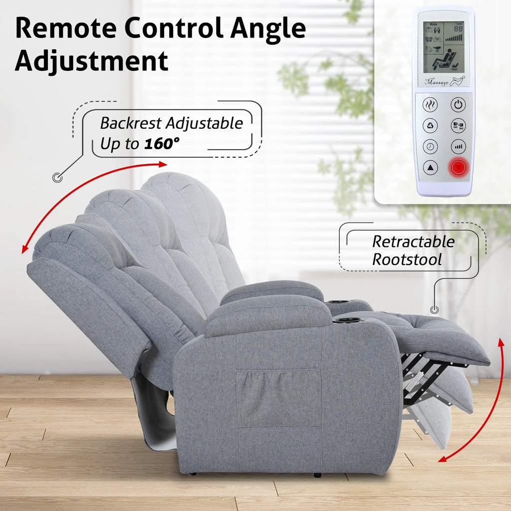 Power Lift Recliner 8 Point Massage Chair Heating