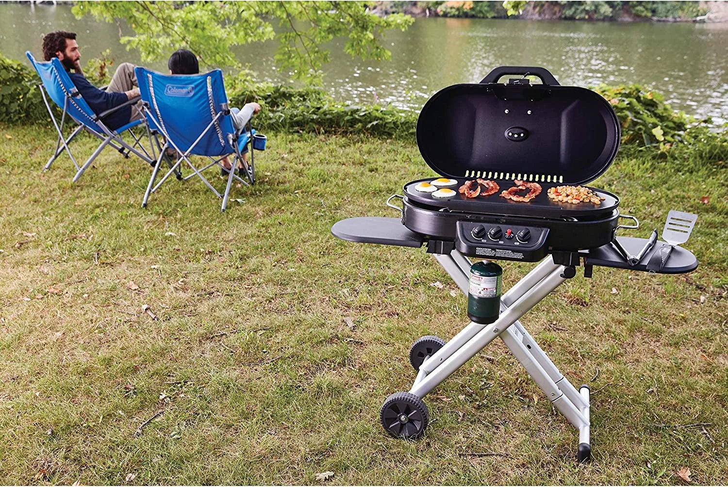 Coleman RoadTrip 285 Portable Stand Grill with Propane Gas Connection