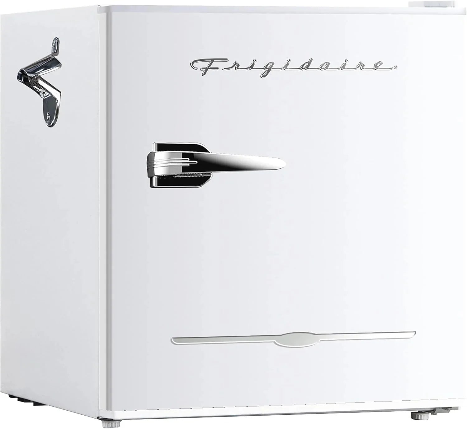 Frigidaire EFR176 Retro Compact Fridge with Chiller Mini Refrigerator with Built-in Bottle Opener for Office, Bedroom, Dorm Room or Cabin, 1.6 cu ft 16" D x 18" W x 18.5" H, Moonlight