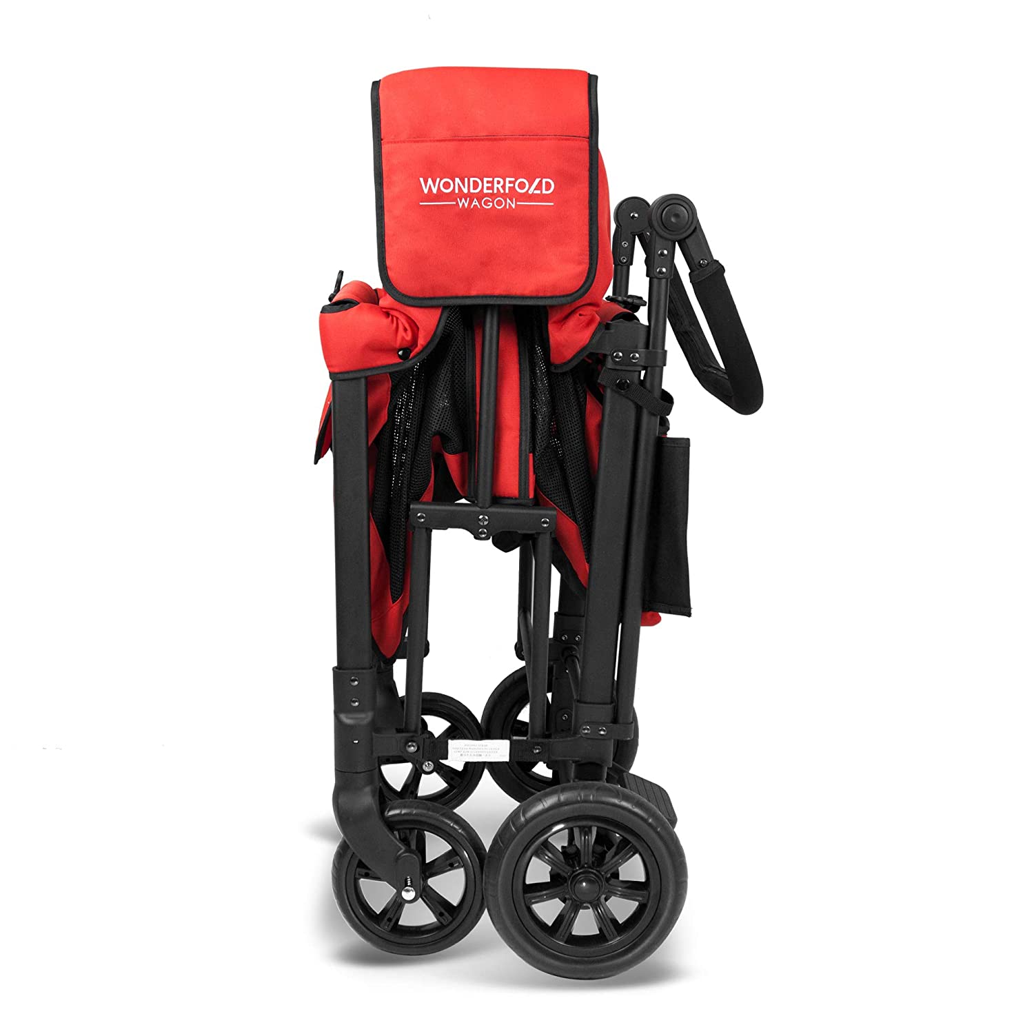 W2 MultiFunction Push 2 Passenger Double Folding Stroller, Adjustable Canopy  Removable Footrest Seats up to 2 Toddlers Poppy Red