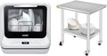 COMFEE' Portable Dishwasher Countertop with 5L Built-in Water Tank, No Hookup Needed, 6 Programs, 360?? Dual Spray, 192?H High-Temp& Air-Dry Function, Mini Dishwasher for RVs, White