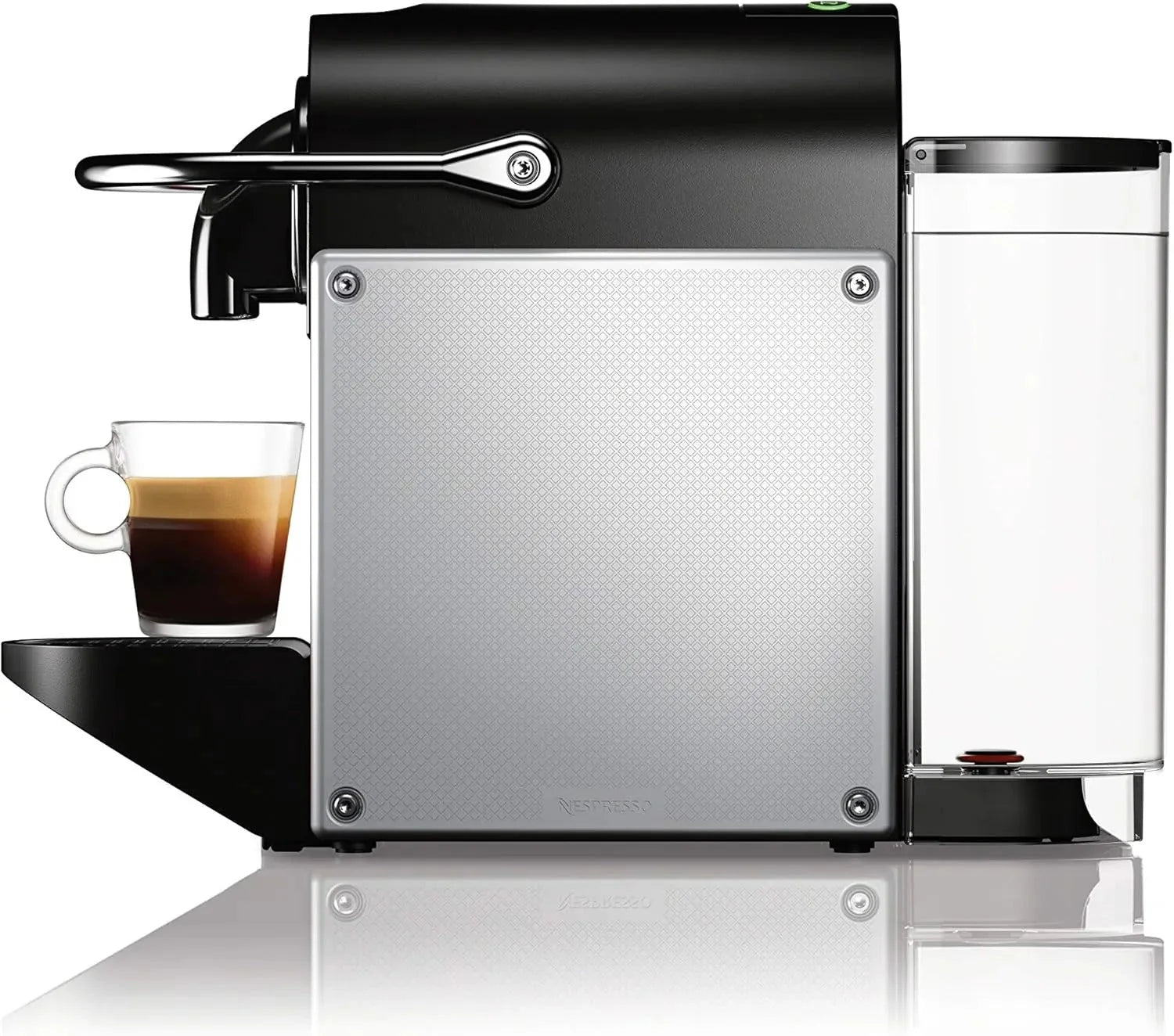 Nespresso Pixie Espresso Machine by De’Longhi, 19-Bar Pump, Compact Aluminum Design, Silver, 1100ml