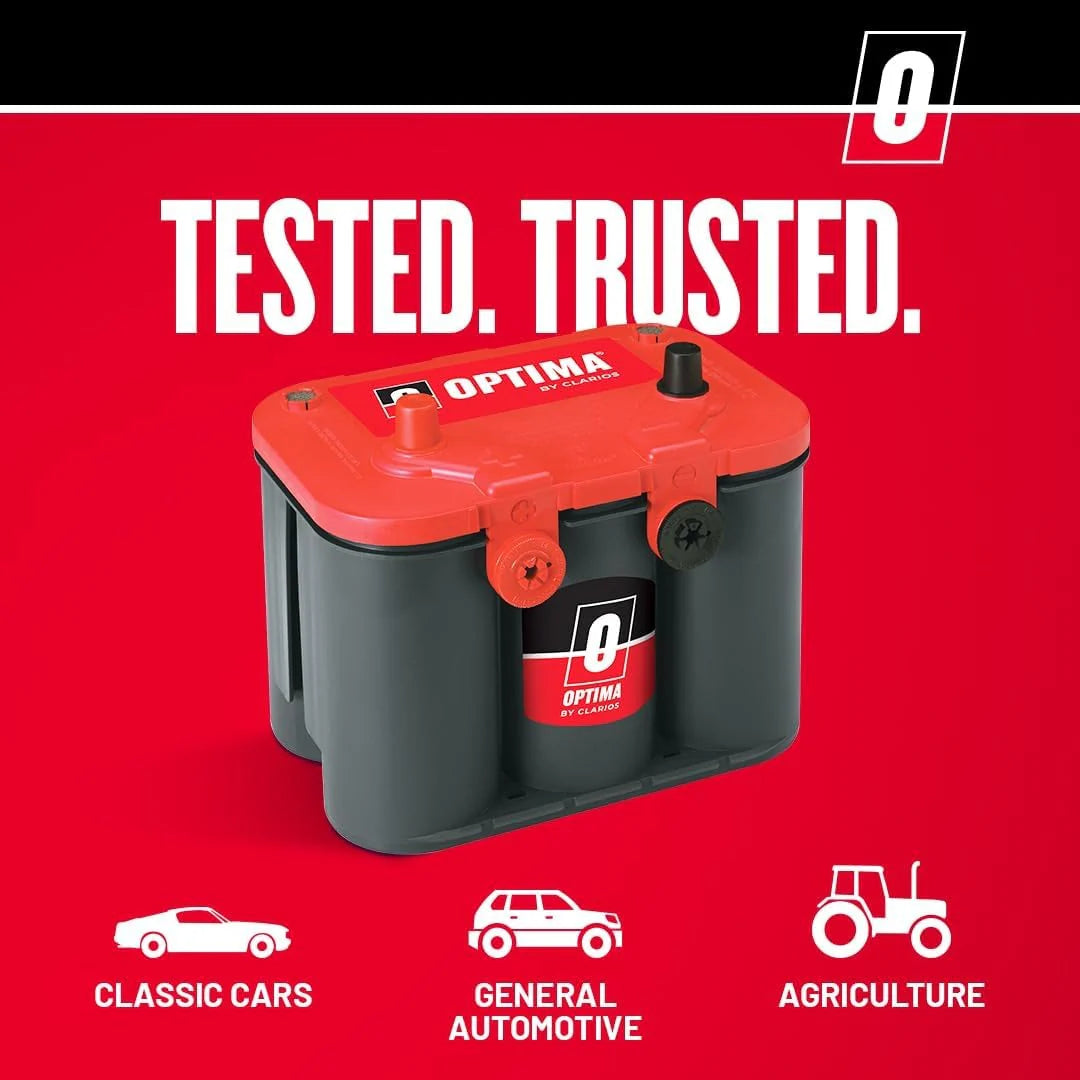 OPTIMA RedTop AGM starter battery, 720 CCA, dual terminals