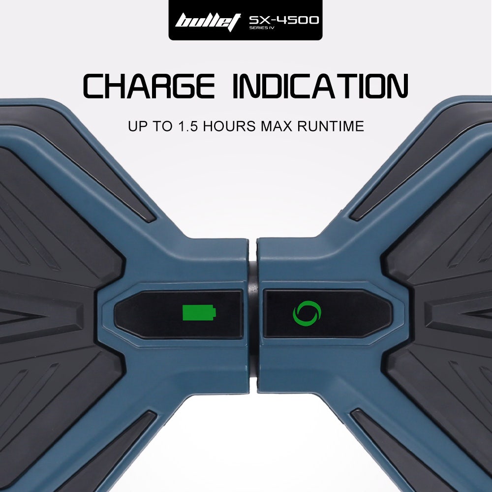 BULLET SX-4500 Hoverboard Scooter, 700W Brushless, UL Certified, AU Compliant, 8.5" Wheels, Superior Self Balancing System, LED Lights, Carry Bag, Navy Blue