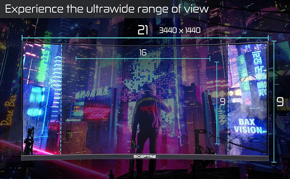 Sceptre 34 Inch 165Hz Curved Ultrawide WQHD Monitor