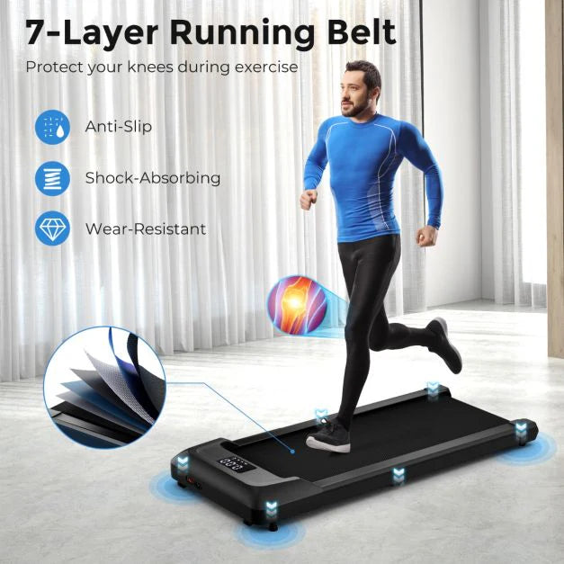 Under Desk Treadmill with Remote Control and LED Display for Home and Office