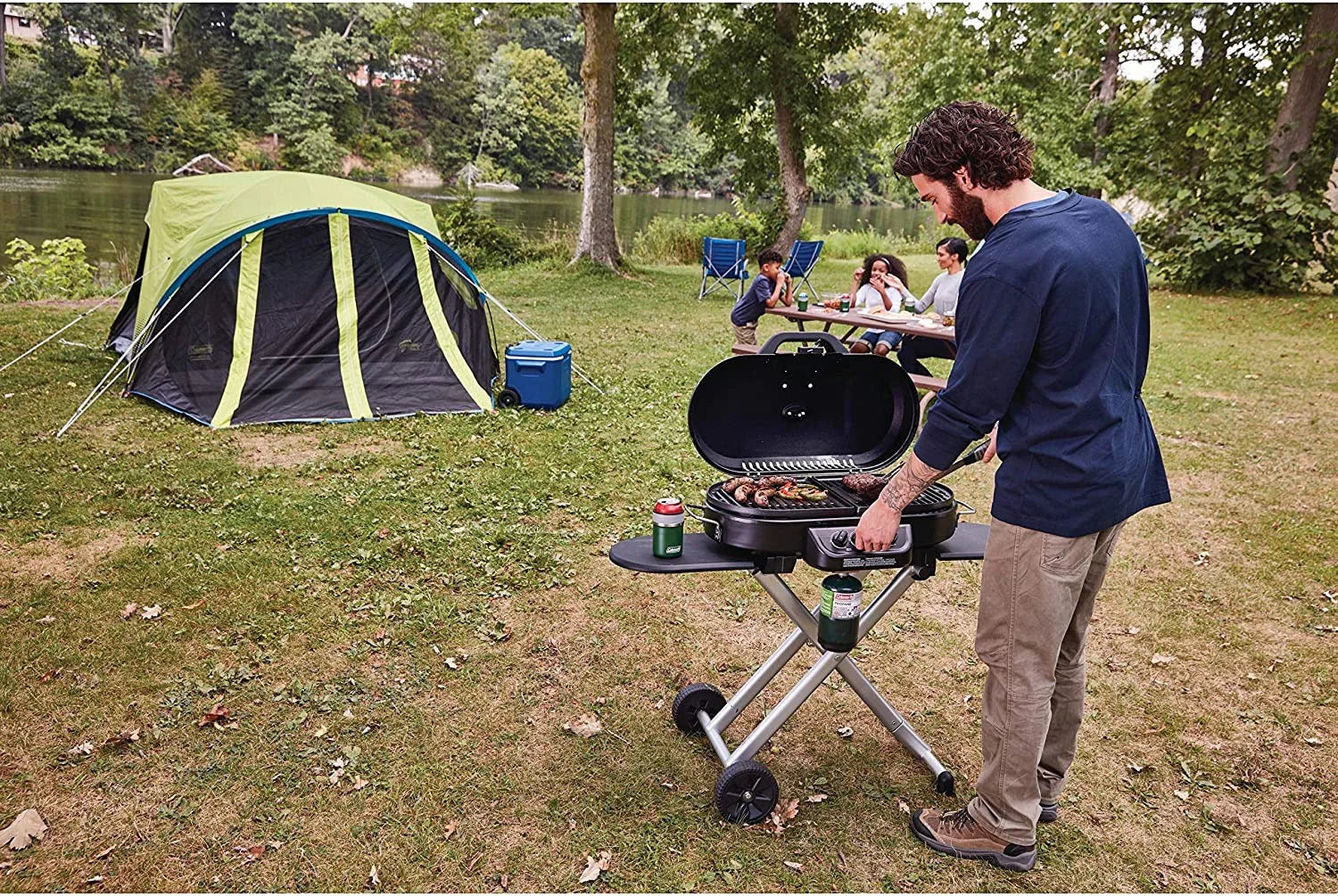 Coleman RoadTrip 285 Portable Stand Grill with Propane Gas Connection