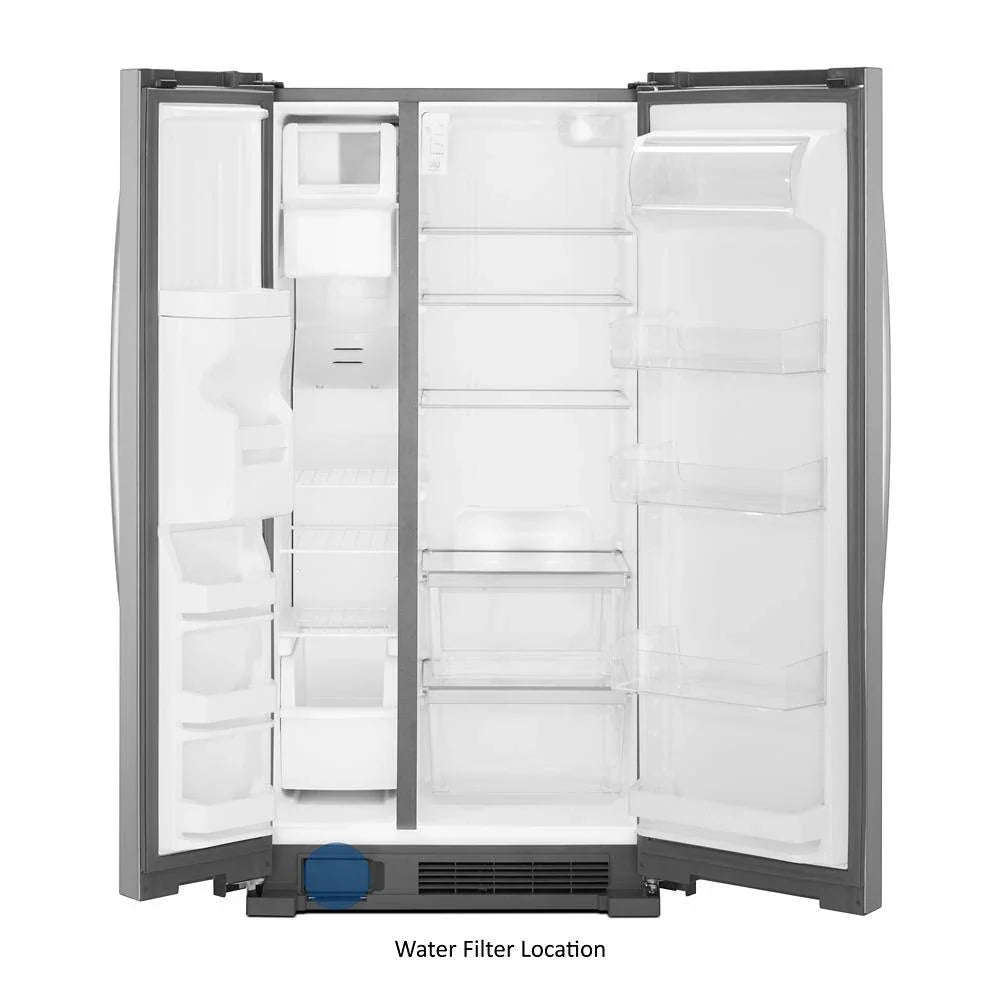 36-Inch Wide Side-By-Side Refrigerator - 24 Cu. ft. Stainless Steel