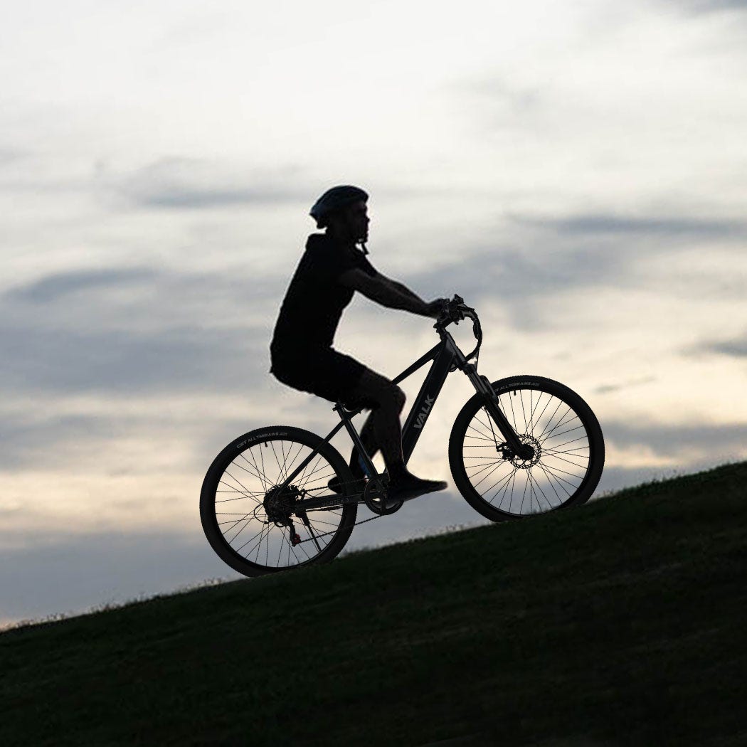 VALK Vortex 3 Electric Bike, Medium Frame Mountain ebike, Gunmetal Grey