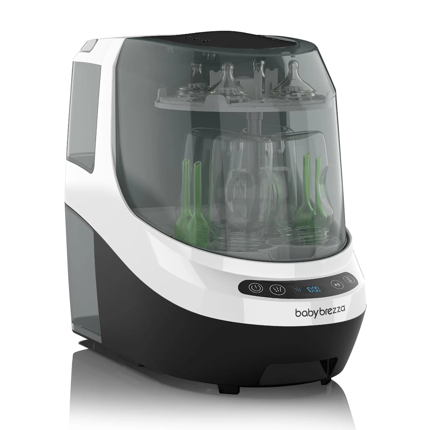 Baby Bottle Washer Pro - Baby Bottle Washer, Sterilizer + Dryer - All in One Machine Cleans Bottles, Pump Parts, & Sippy Cups - Replaces Hand Washing, Bottle Brushes and Drying Racks-Brezza