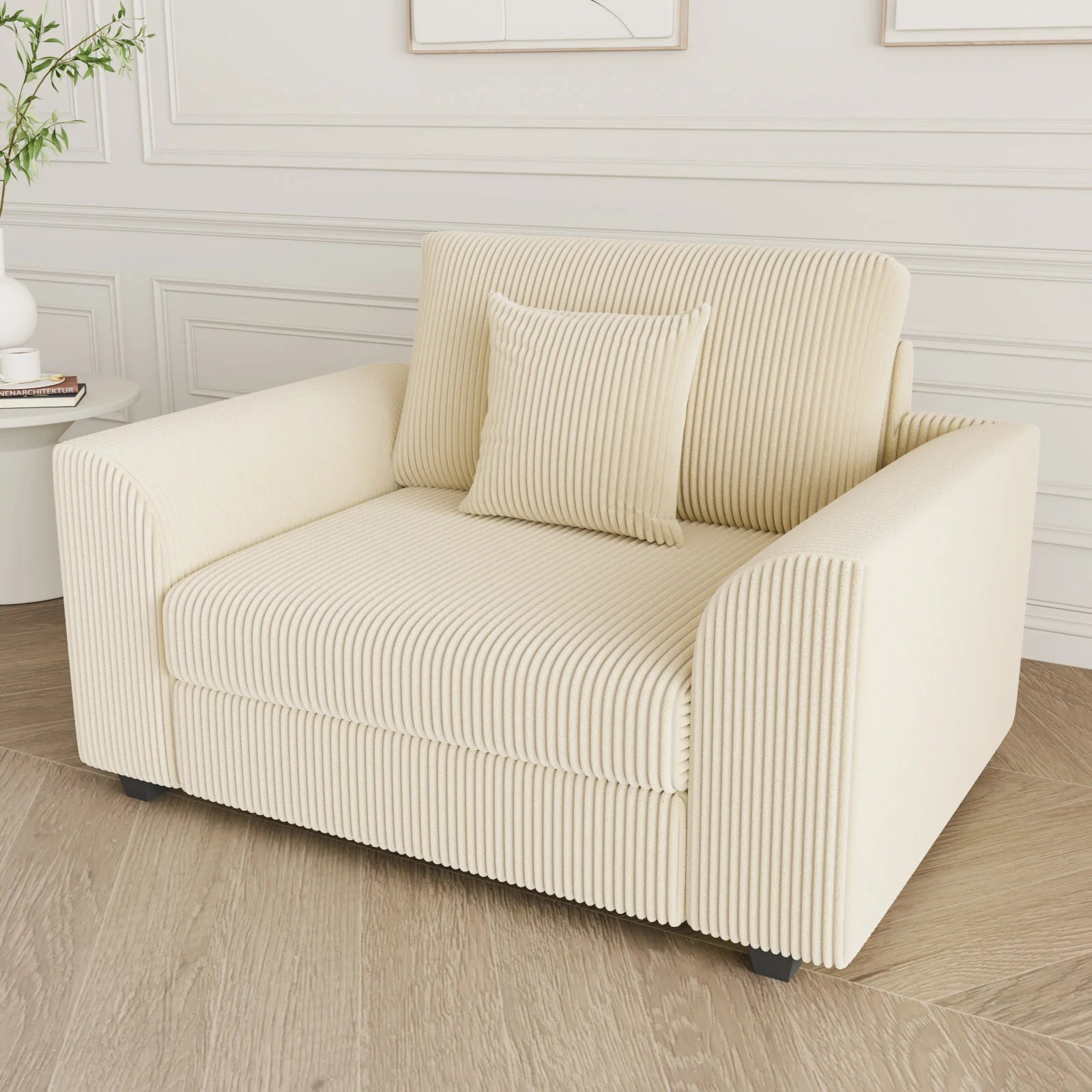 1 Seater Sofa Corduroy Armchair Couch(Pre-order)
