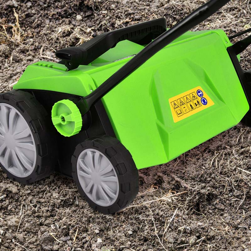 2-in-1 Electric Lawn Dethatcher & Scarifier with Folding Handle, 13 Amp 15" Corded Grass Dethatcher with 50L Collection Bag