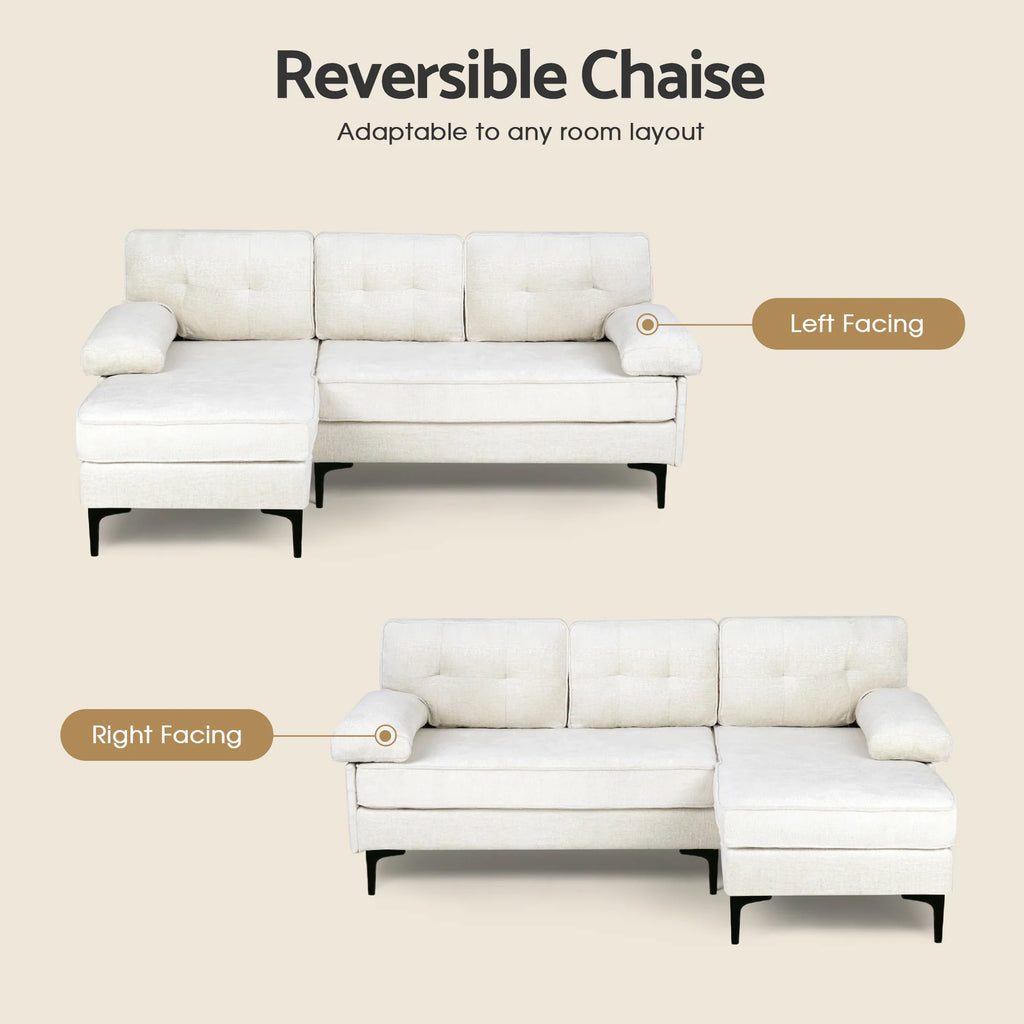 Sofa 3 Seaters Sofa Velvet L Shape
