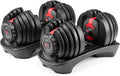 Bowflex SelectTech 552 Adjustable Dumbbells (pair), 2.3–23.8 kg, space-saving home fitness equipment