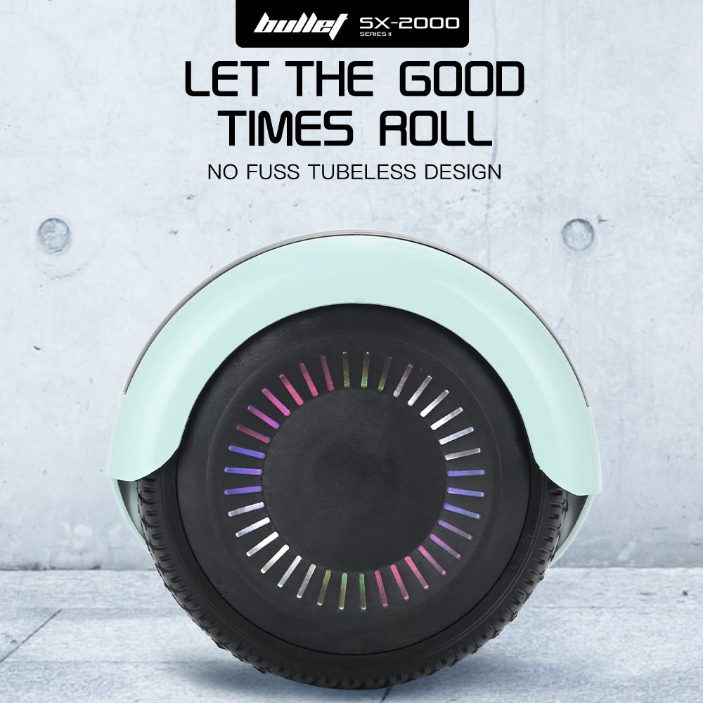 BULLET SX-2000 Hoverboard Scooter, 500W Brushless, UL Certified, AU Compliant, Superior Self Balancing System, LED Lights, Mint Green