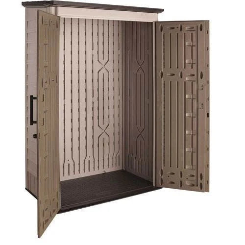 Rubbermaid garden shed, model 2025, 52 cubic feet (approx. 1.47 m³), weatherproof, lockable doors