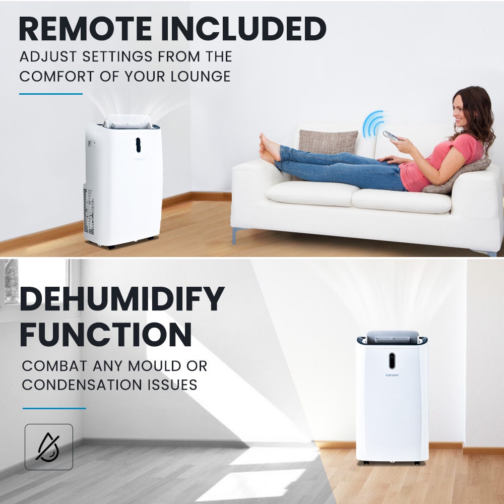CARSON 4.7kW Portable Air Conditioner and Heater, with Dehumidifier Mode & Fan Cooler