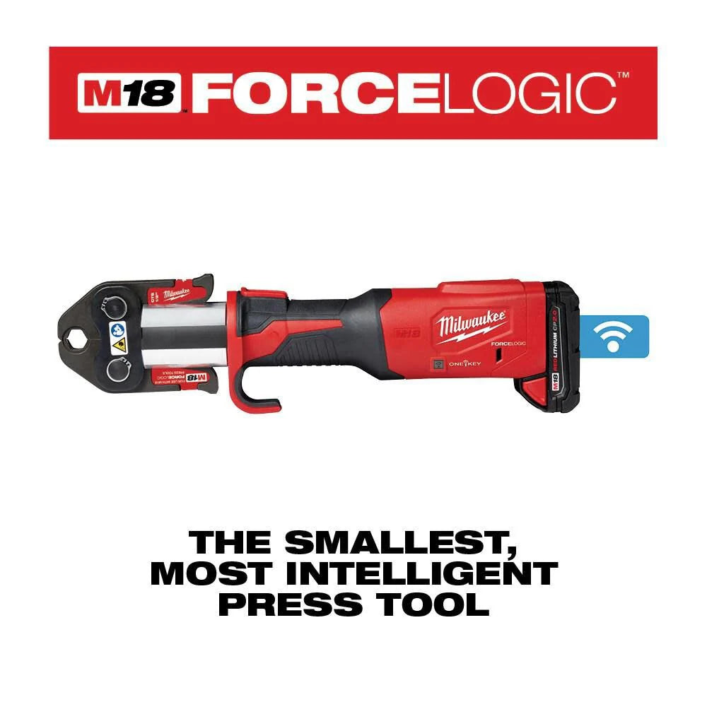 Milwaukee M18 FORCE LOGIC crimping tool with ONE-KEY and 1/2