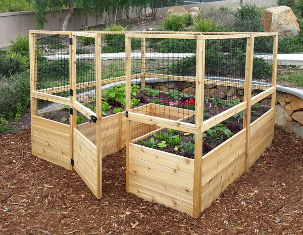 Deer Proof Cedar Complete Raised Garden Bed Kit ??8??x 8??x 20????