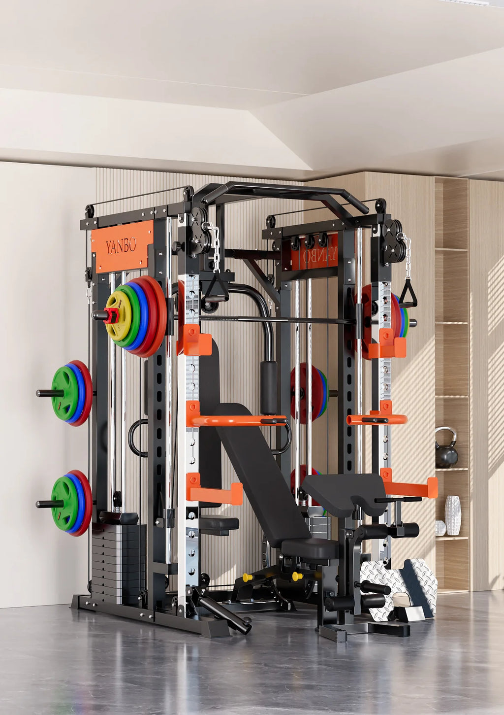 130kgs pin loaded SmartFit M1 Ultra Leg Press and Chest Fly Multi Functional Training Smith Machine Home Gym