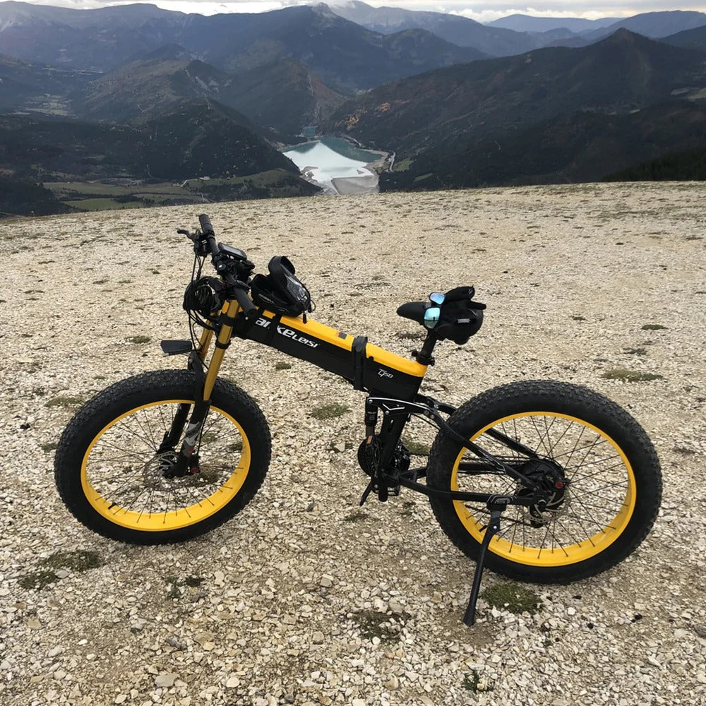 Lankeleisi XT750 Plus 1000W 26" Fatbike Dual Crown Fork Foldable E-Mountain Bike 17.5Ah