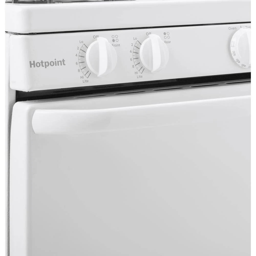 20-inch electric oven with 4 cooking zones, freestanding, in white