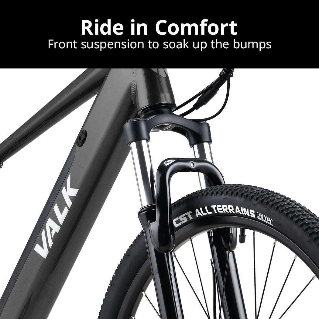VALK Vortex 3 Electric Bike, Medium Frame Mountain ebike, Gunmetal Grey