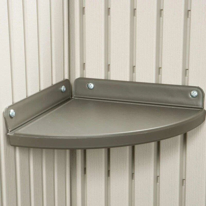 2025 Side entrance, 4.57 m W x 2.44 m D, plastic tool shed