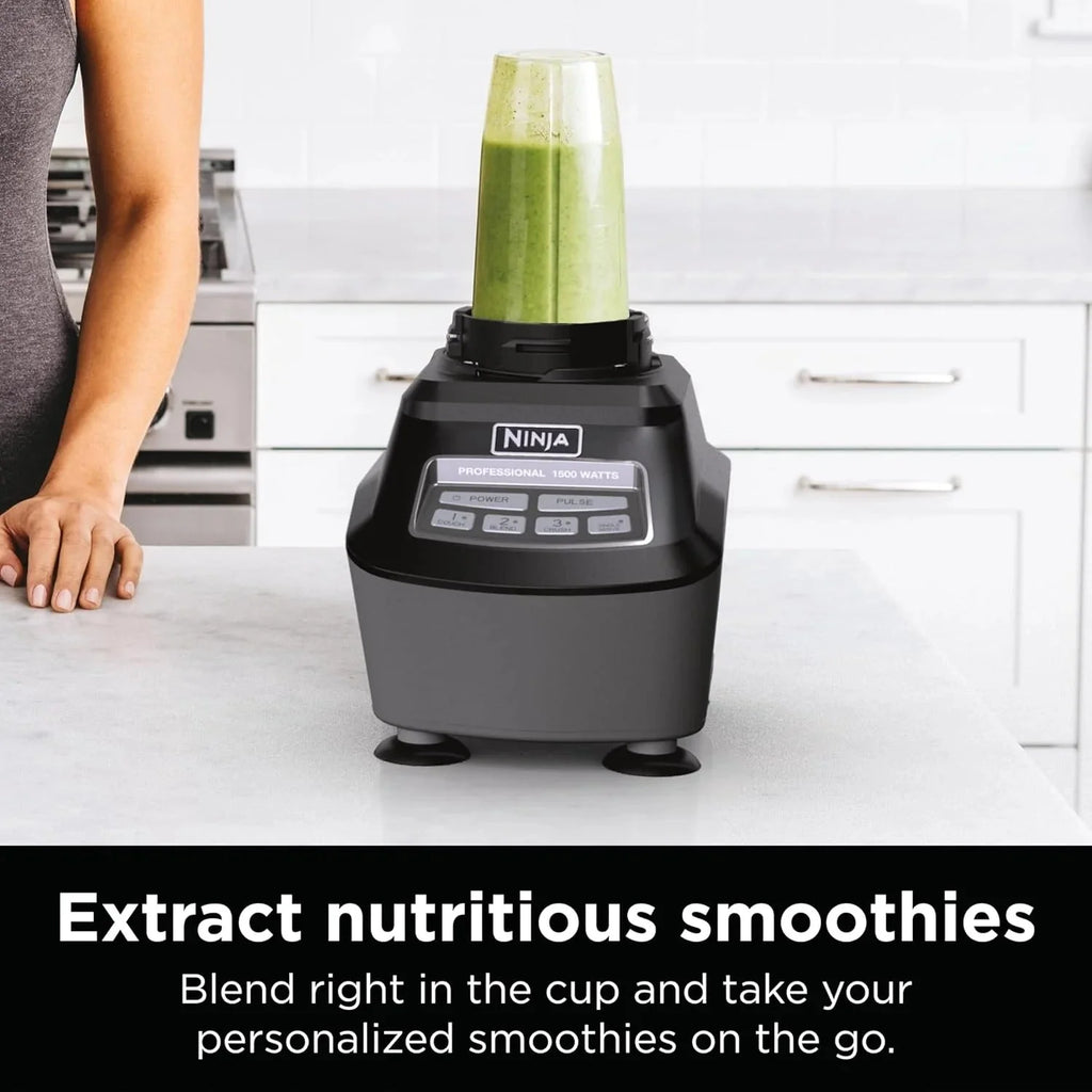 Ninja Mega Kitchen System, 1500 Watt Stand Mixer (2.1 Liters) and Food Processor (8 Cups) with (2) 473 ml Takeaway Cups