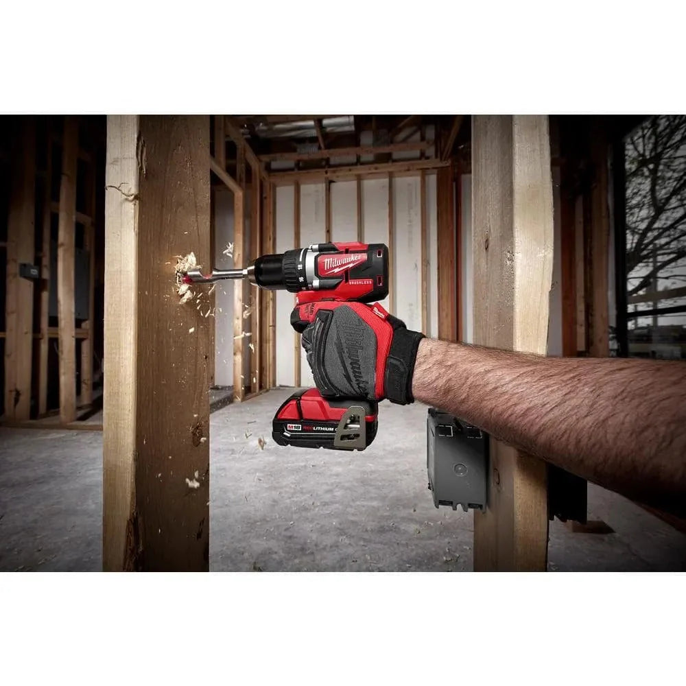 M18 18V Lithium-Ion Brushless Cordless Compact Drill/Impact Combo Kit (2-Tool) W/ (2) 2.0Ah Batteries, Charger & Bag 2892-22CT
