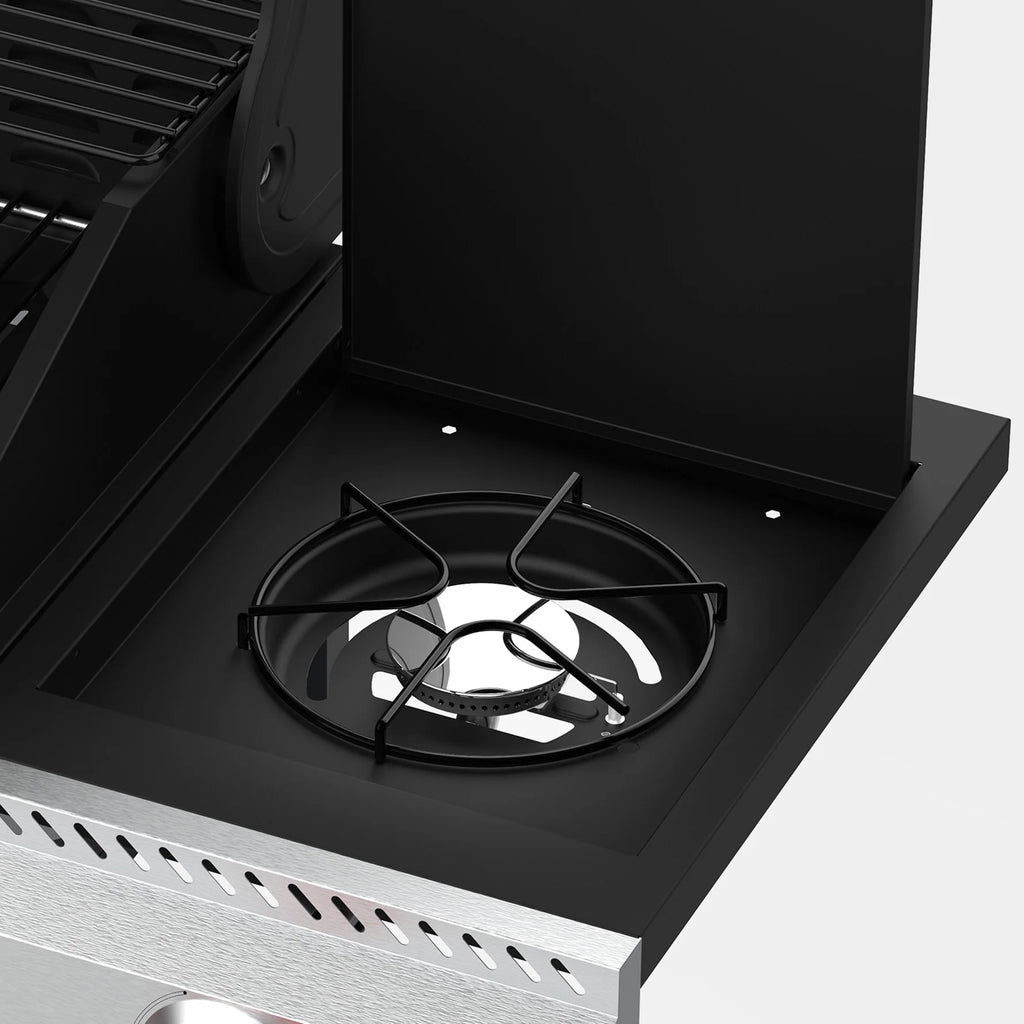3+1/4+1 Burner Freestanding Propane Gas Grill With Side Burner And Cabinet