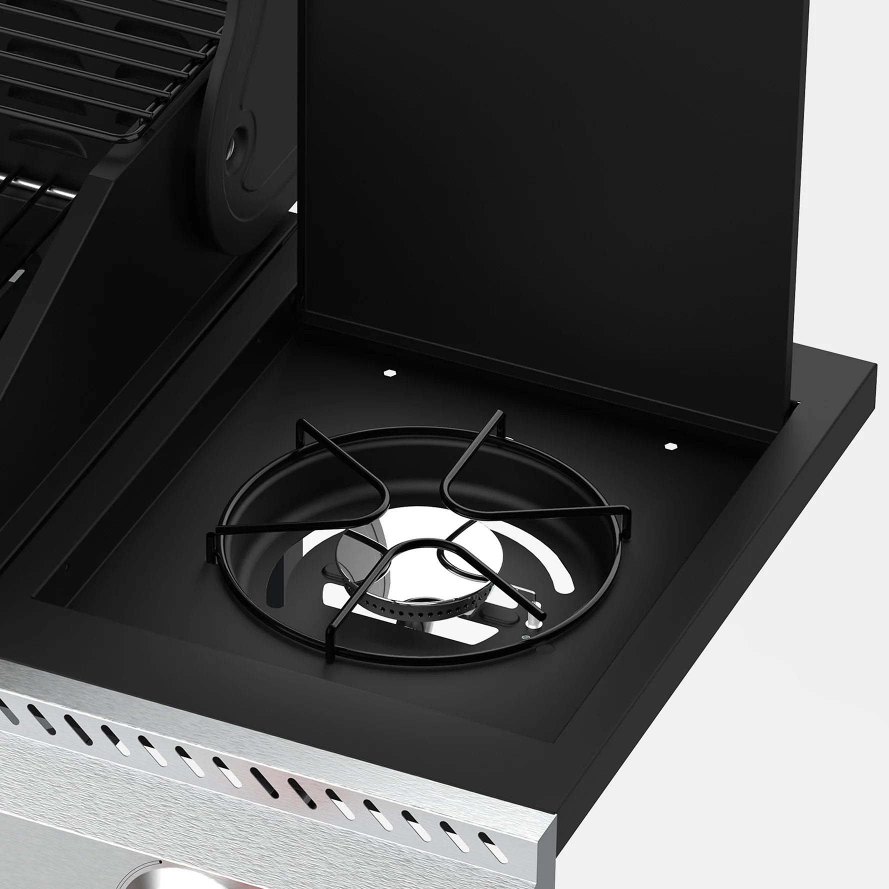 3+1/4+1 Burner Freestanding Propane Gas Grill With Side Burner And Cabinet