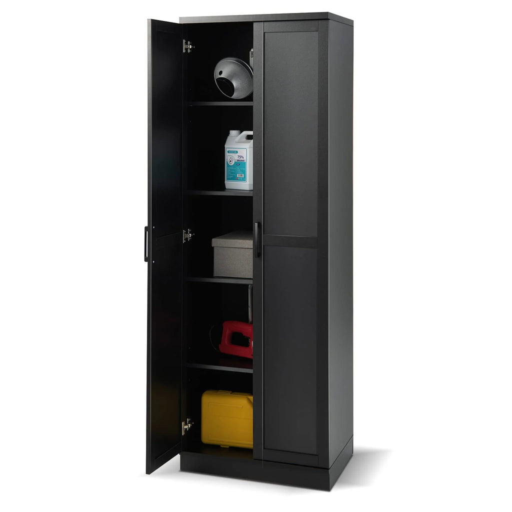 Giantex 178 cm Kitchen Pantry Cabinet, Utility Storage Cabinet w/ 2 Doors & 5 Shelves