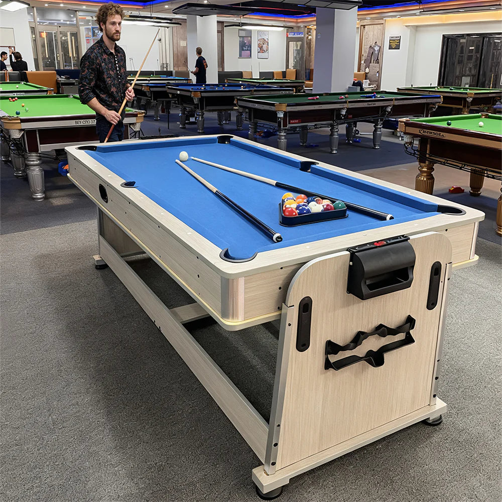 4 In 1 Multi-functional Game Table with Full Accessories for Home, MDF, 7Ft