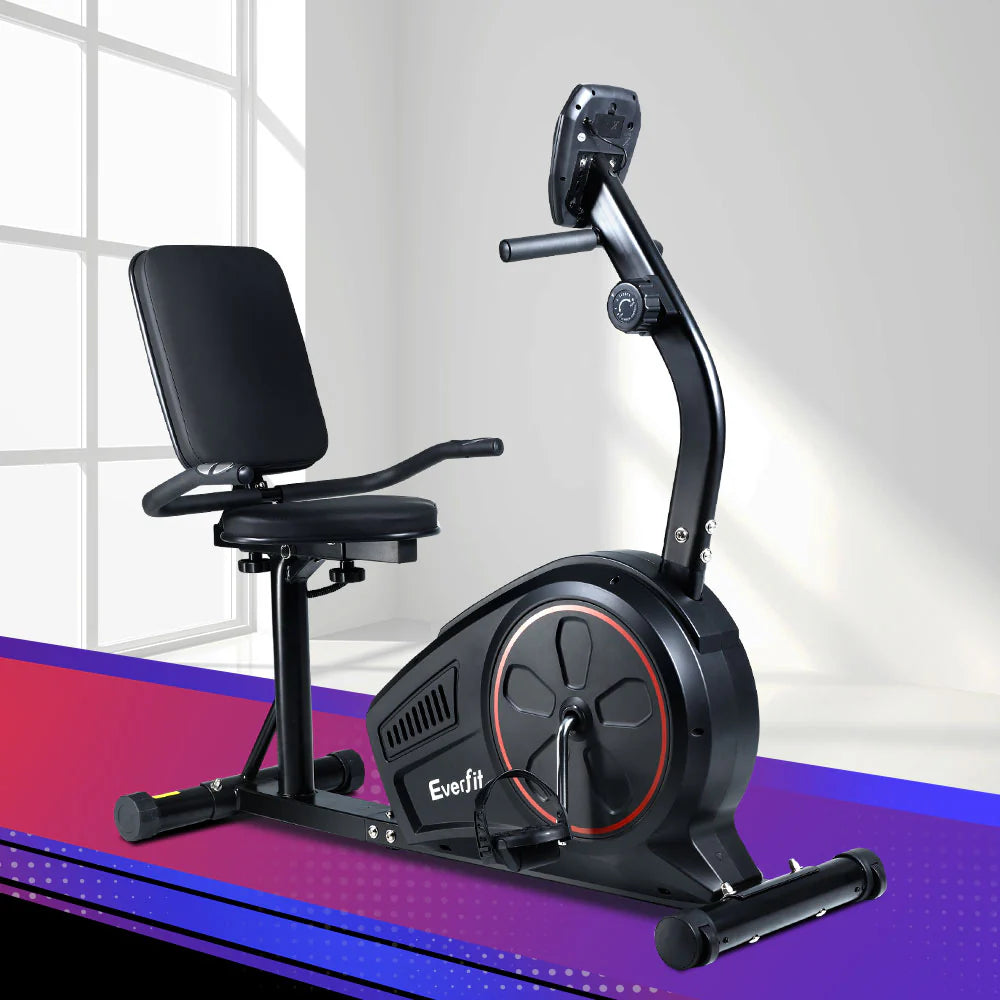 Everfit Exercise Bike Magnetic Recumbent Indoor Cycling Home Gym Cardio 8 Level