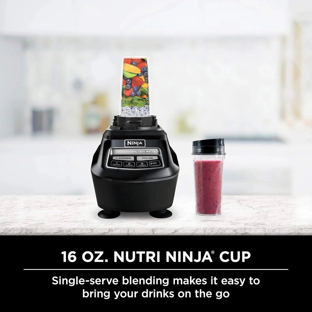 Ninja Mega Kitchen System, 1500 Watt Stand Mixer (2.1 Liters) and Food Processor (8 Cups) with (2) 473 ml Takeaway Cups