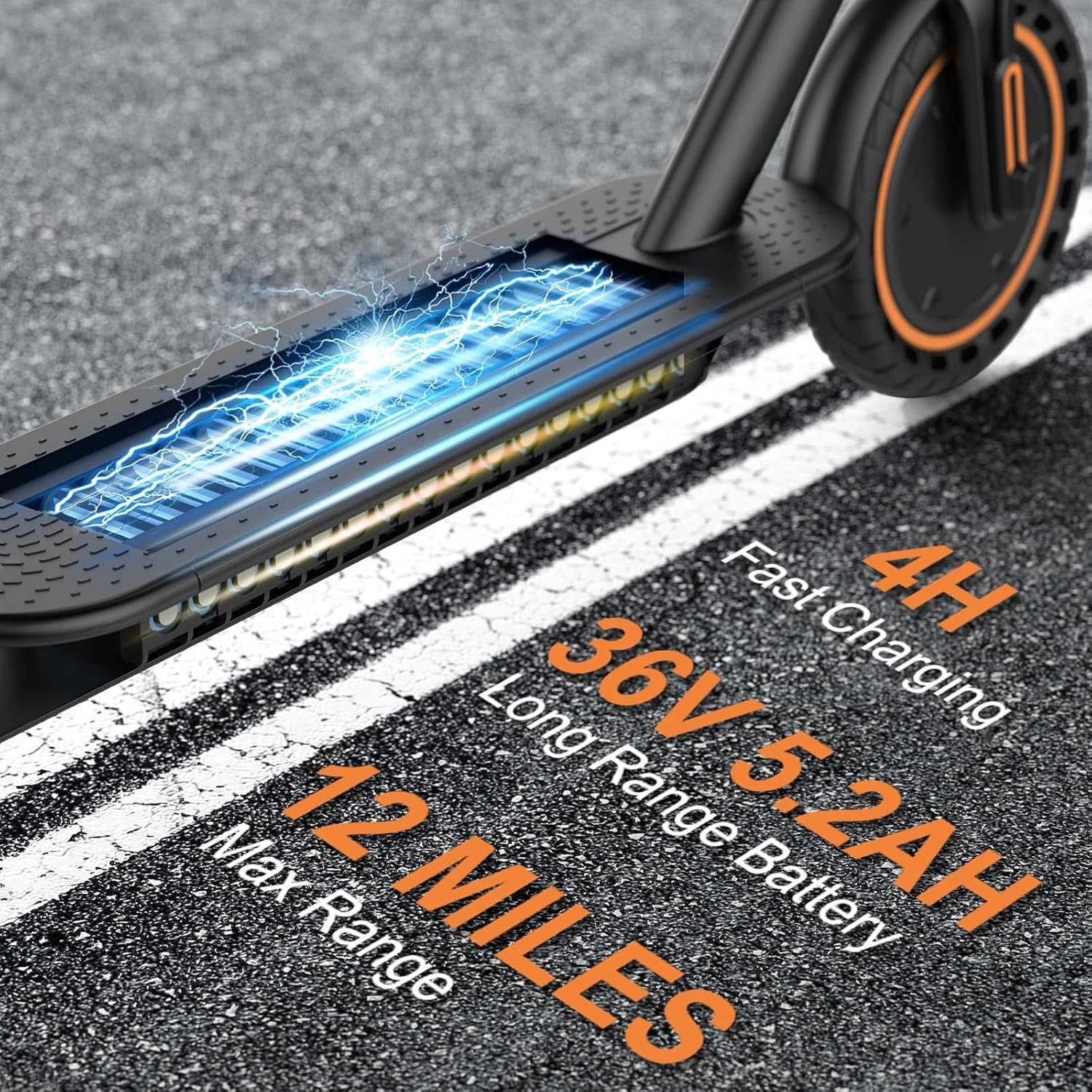 Electric scooter, 350W/500W powerful motor, 8.5"/10" solid rubber tires, 19/22 mph, 28/21/12 mile range, dual brakes
