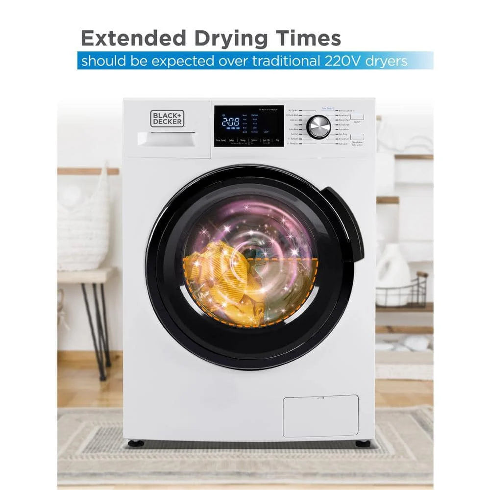 BLACK+DECKER 2.7 cu. ft. All-in-One Washer and Dryer Combo in White BCW27MW💝 Last Day For Clearance
